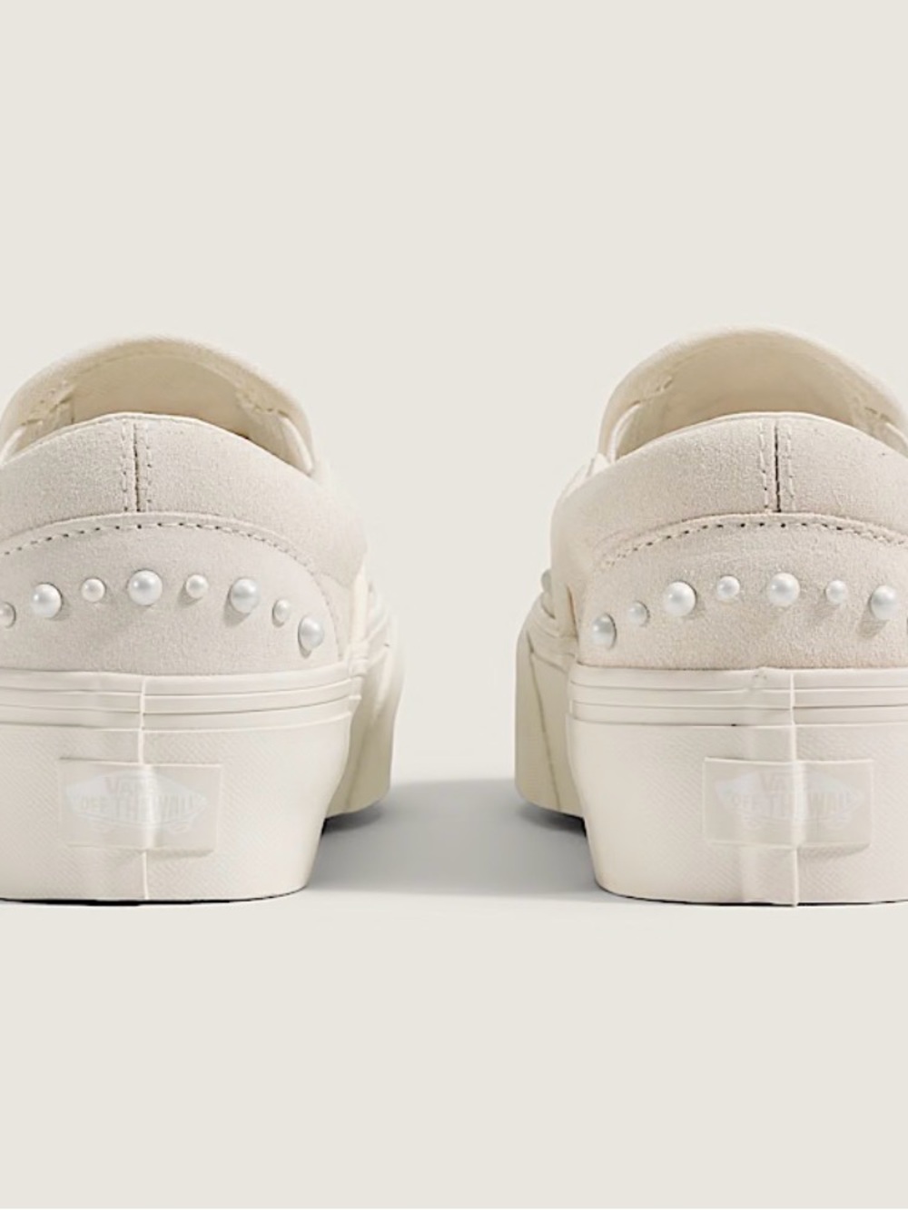 NWT Vans Pearl Platform Slip-On Sneakers – Size 9.5 (Marshmallow) (New in Box) - Picture 5 of 11